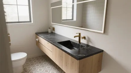 Black Granite Bathroom Countertops — 5 Inspo Ideas