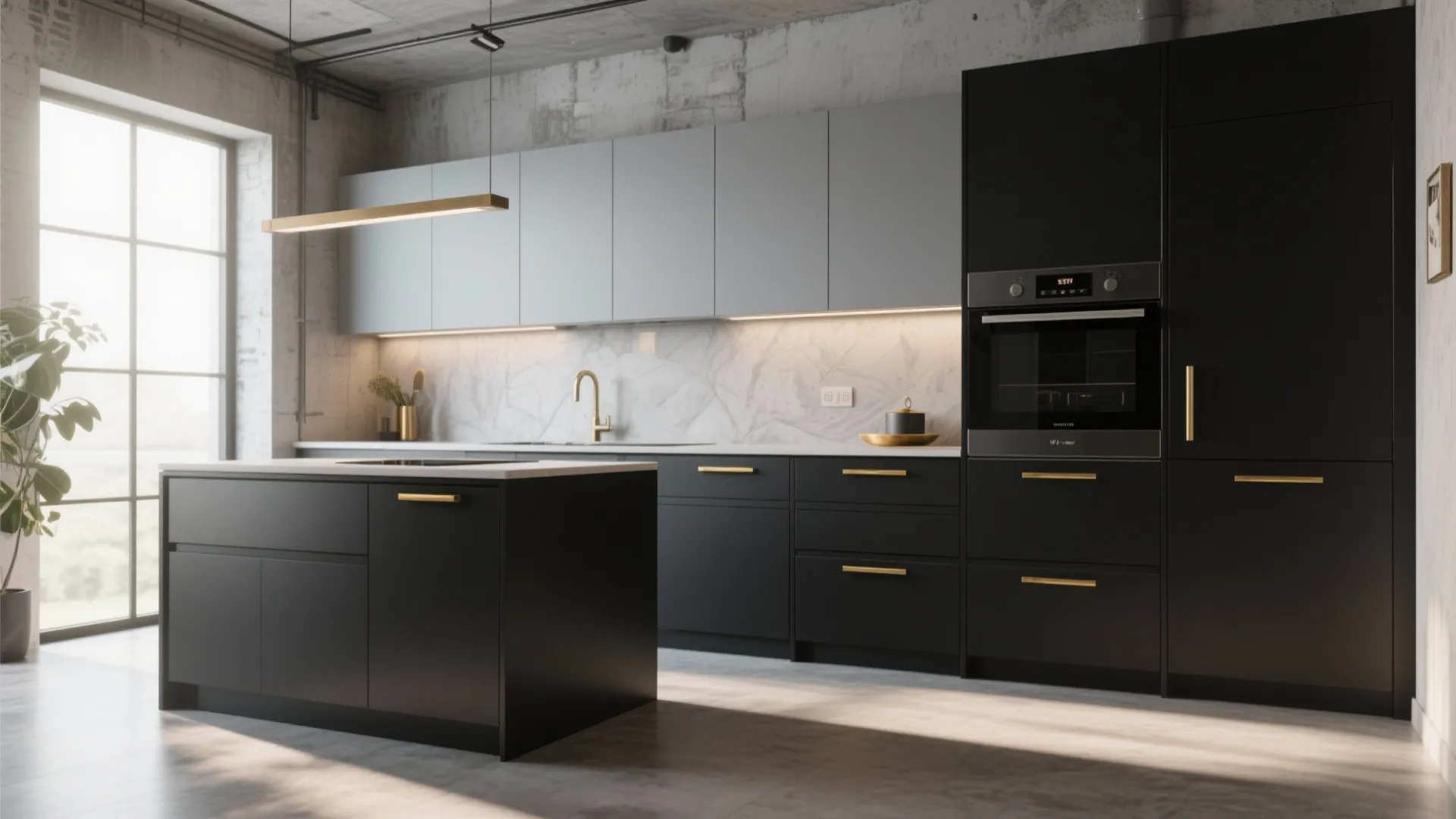 3. Matte Black & Soft Gray