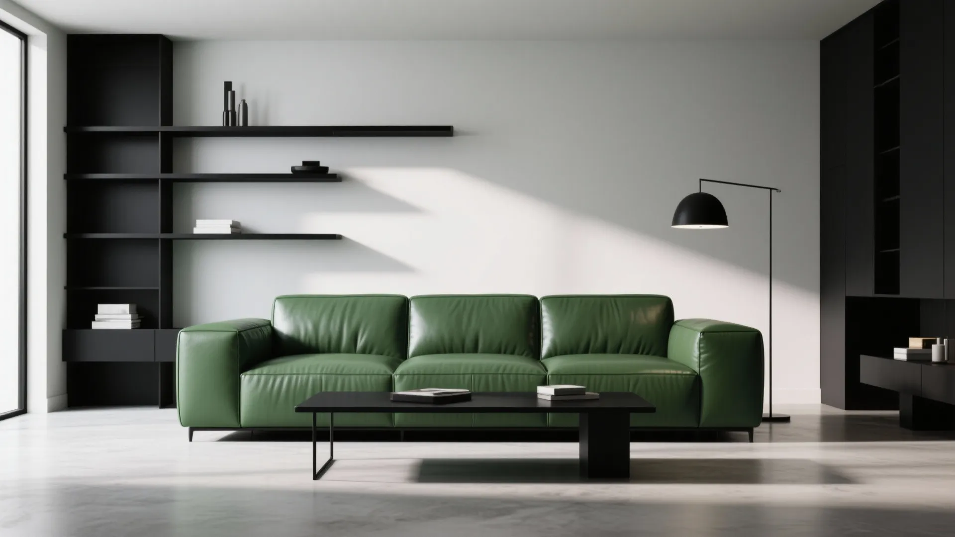 3. High-Contrast Black & Green Minimalism