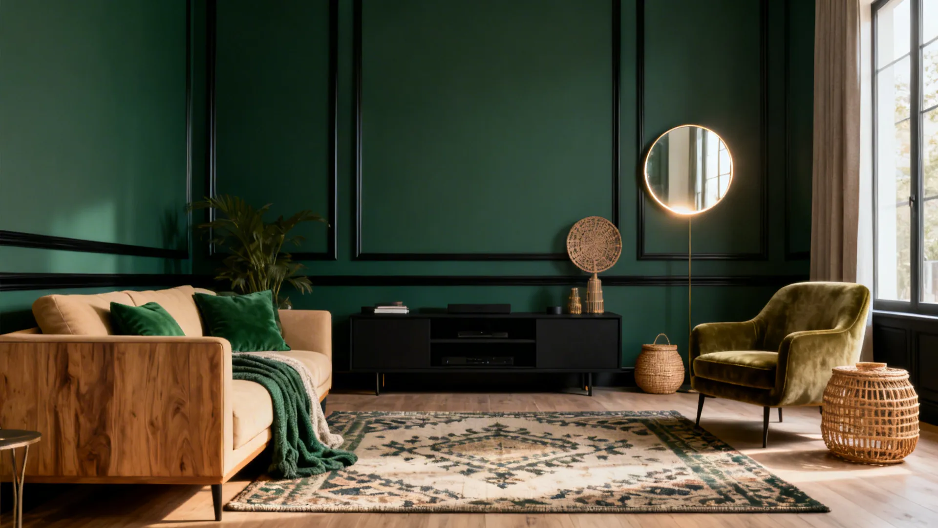 5 Black and Green Living Room Ideas
