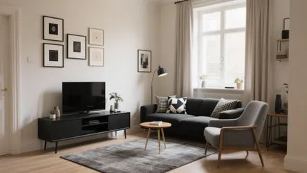 Black, Grey & Cream: 5 Small-Space Living Room Ideas