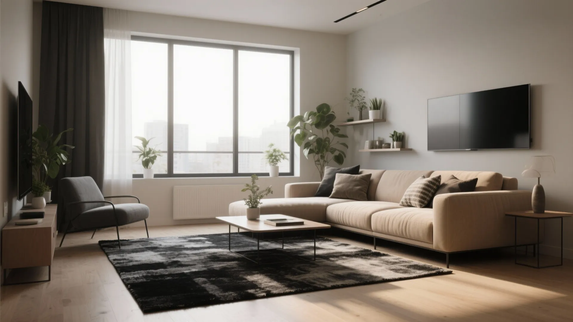 5 Inspiring Black and Grey Living Room Rug Ideas