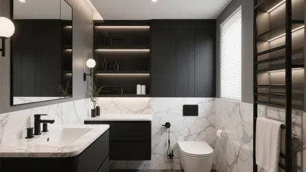 10 Black Grey and White Bathroom Ideas