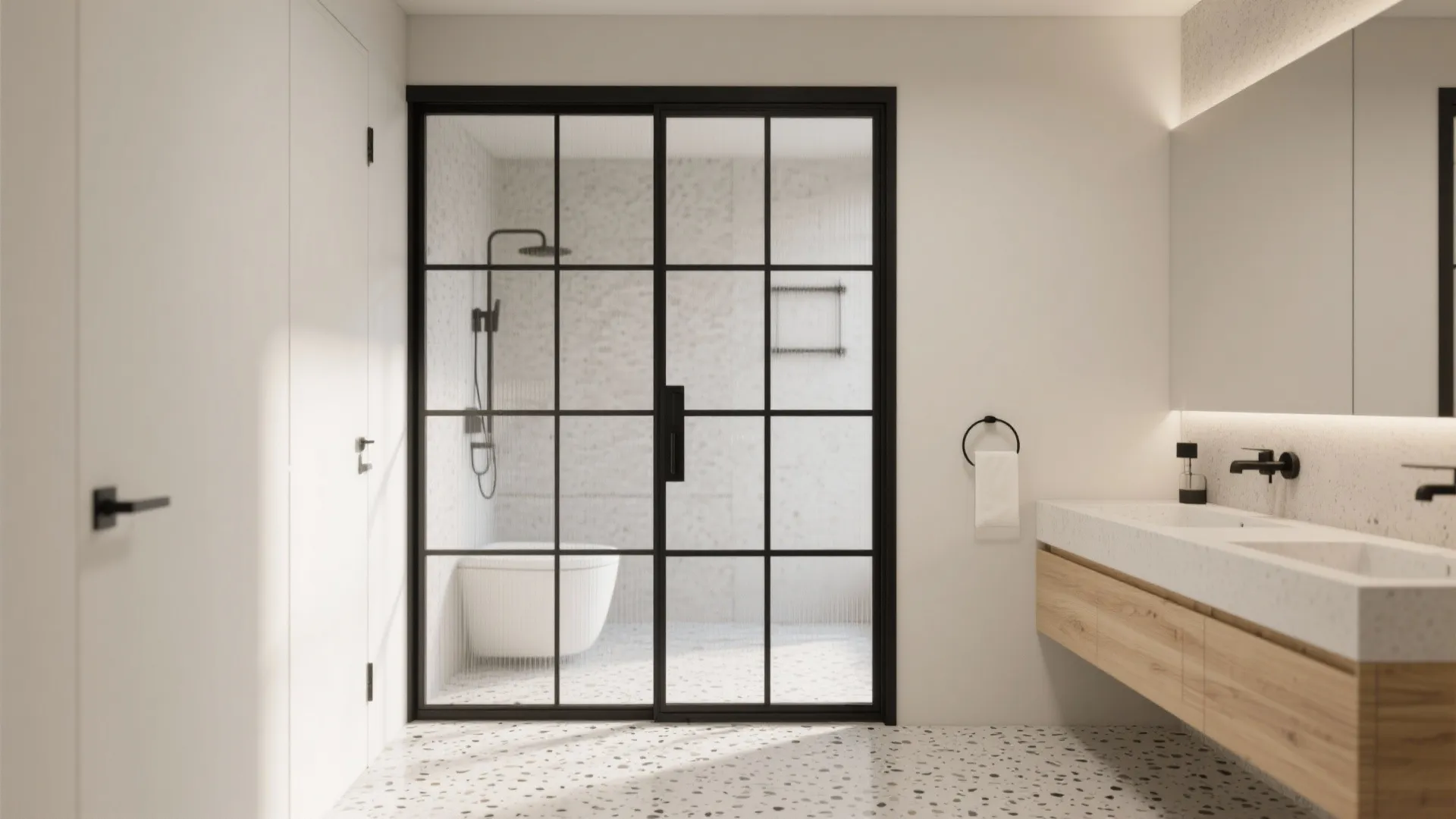 Steel-Look Black uPVC with Slim Grids