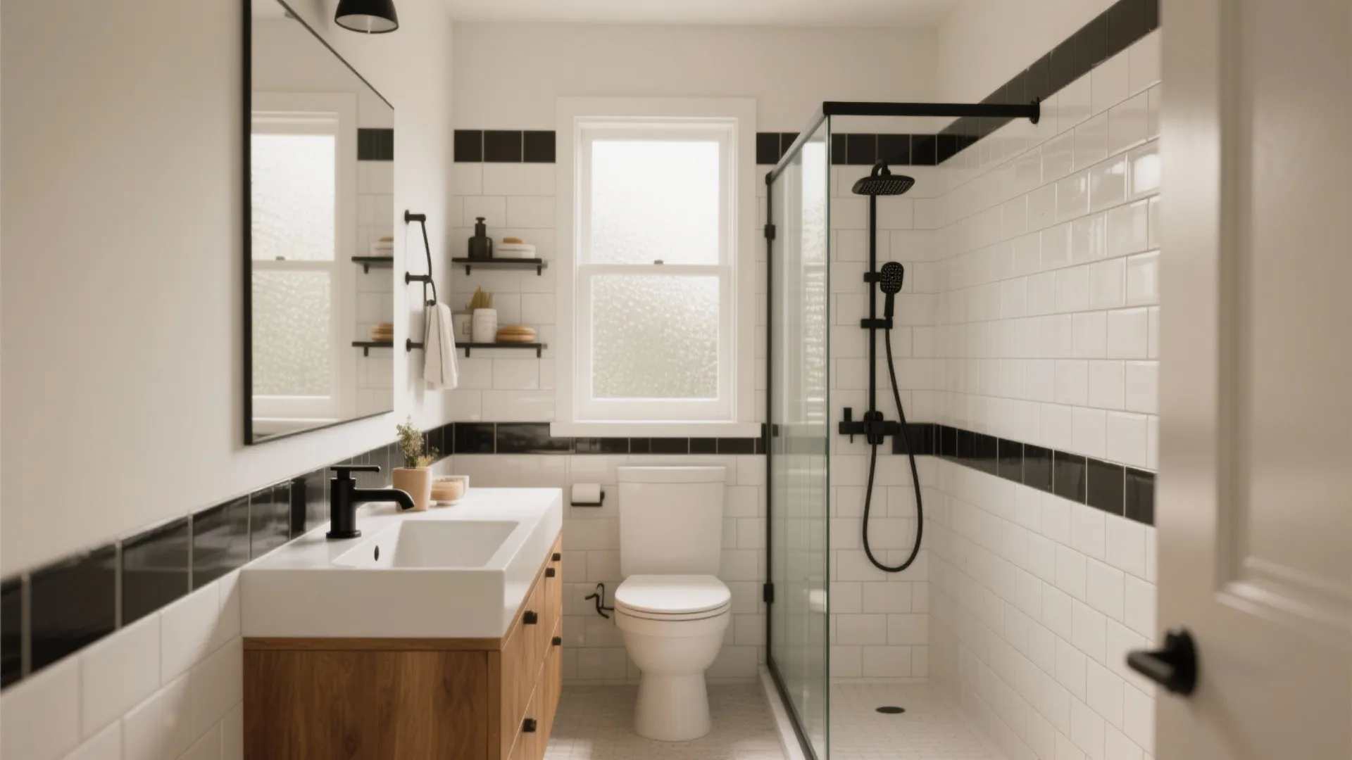 5 Smart Ideas for Small Bathrooms with Black Grout