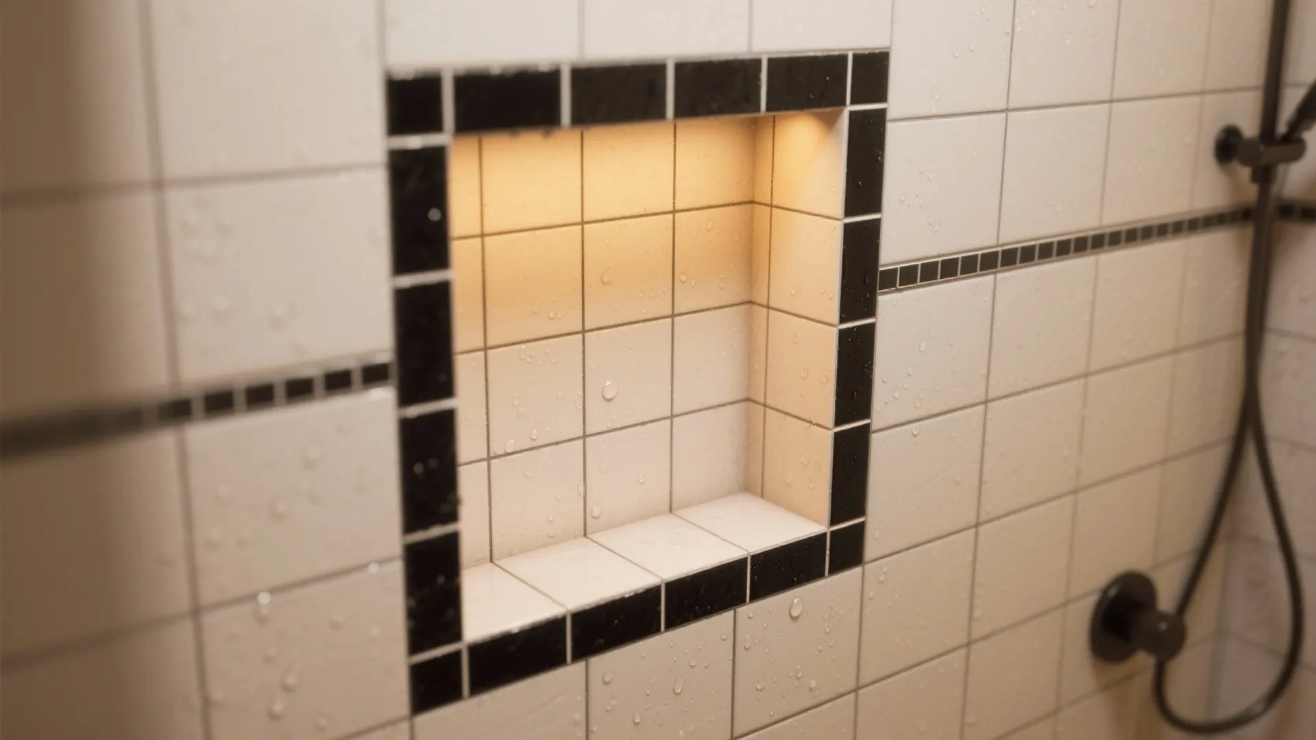 5. Integrated black accents in tiles and trims