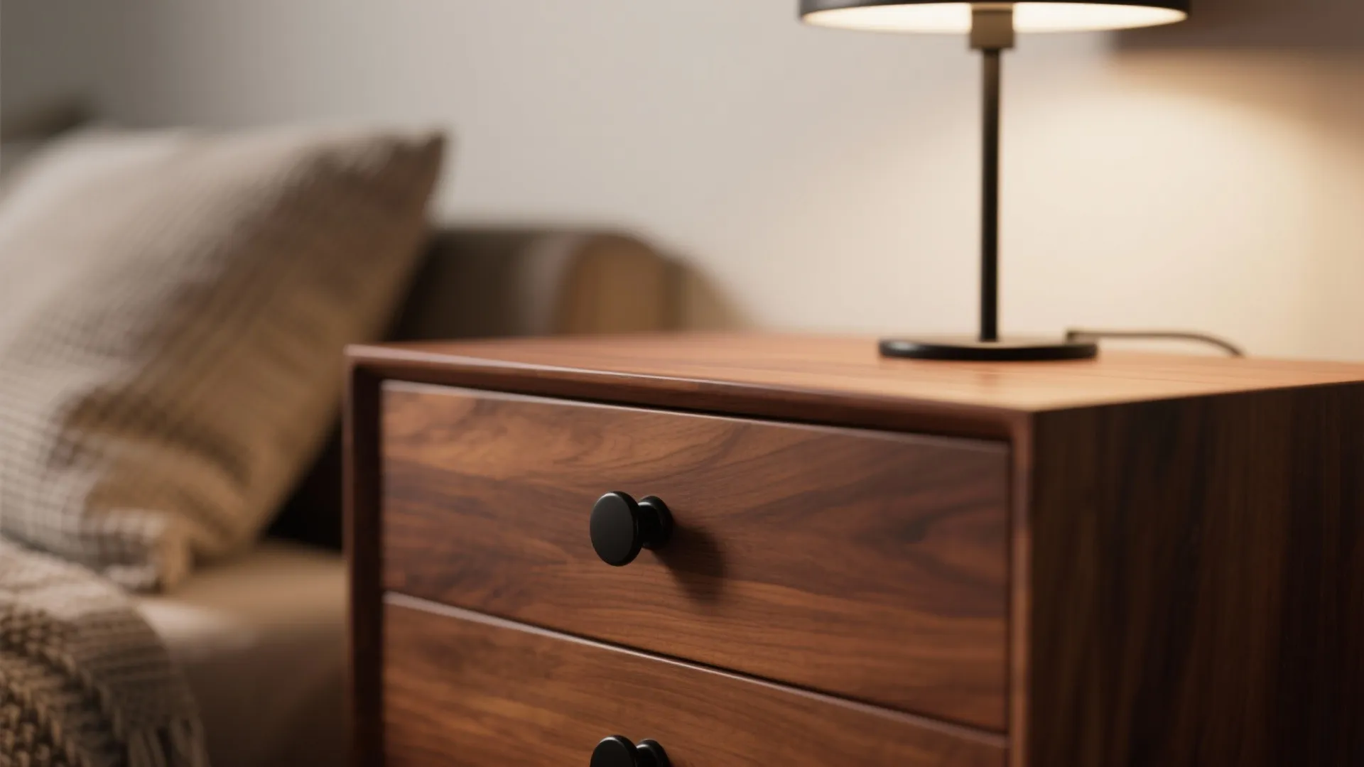 2. Modern contrast: black hardware and minimal lines