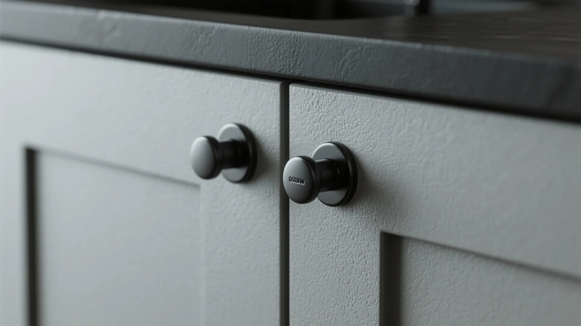 2. Dramatic contrast with black hardware