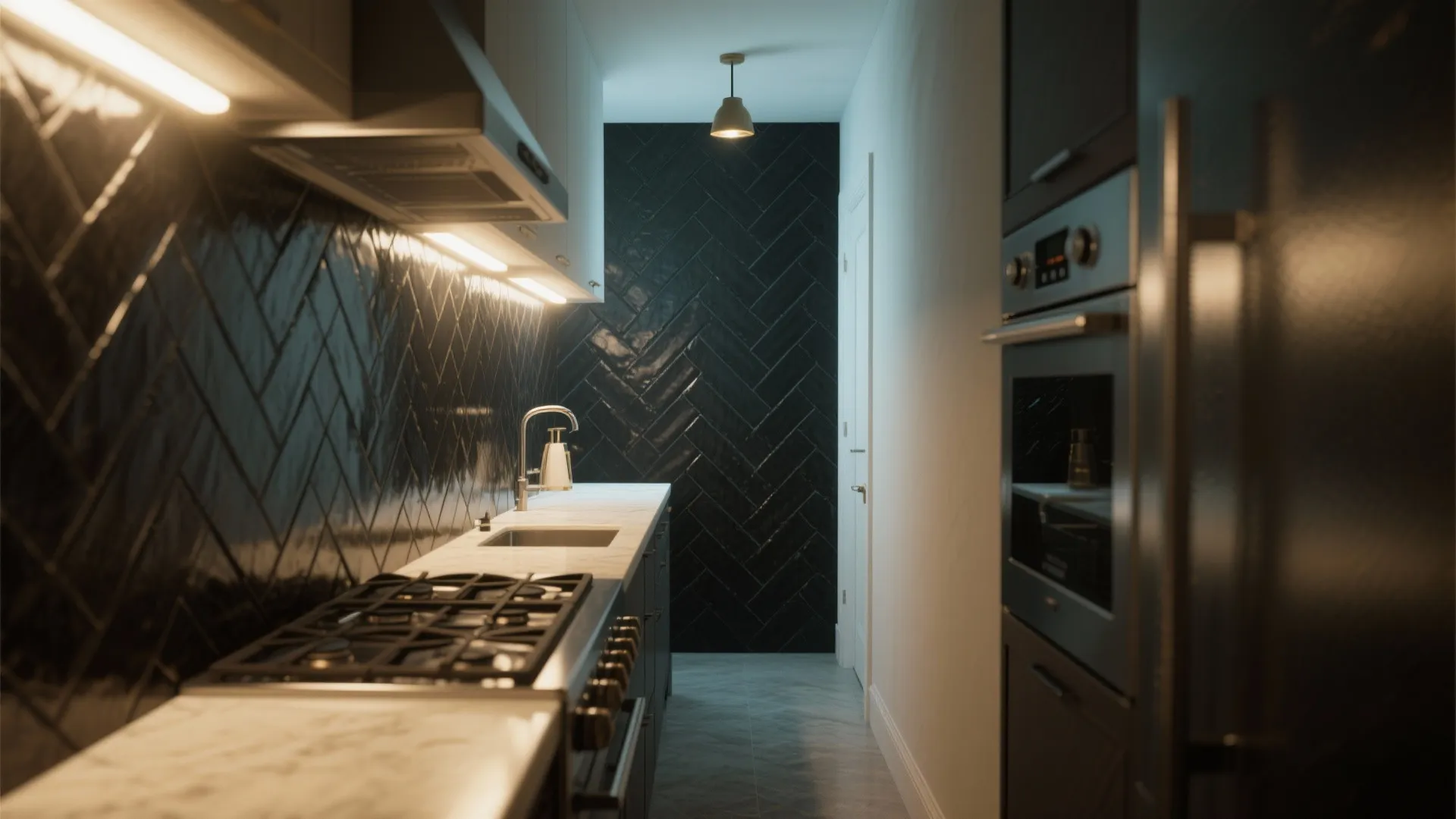 2. Black herringbone for texture and movement