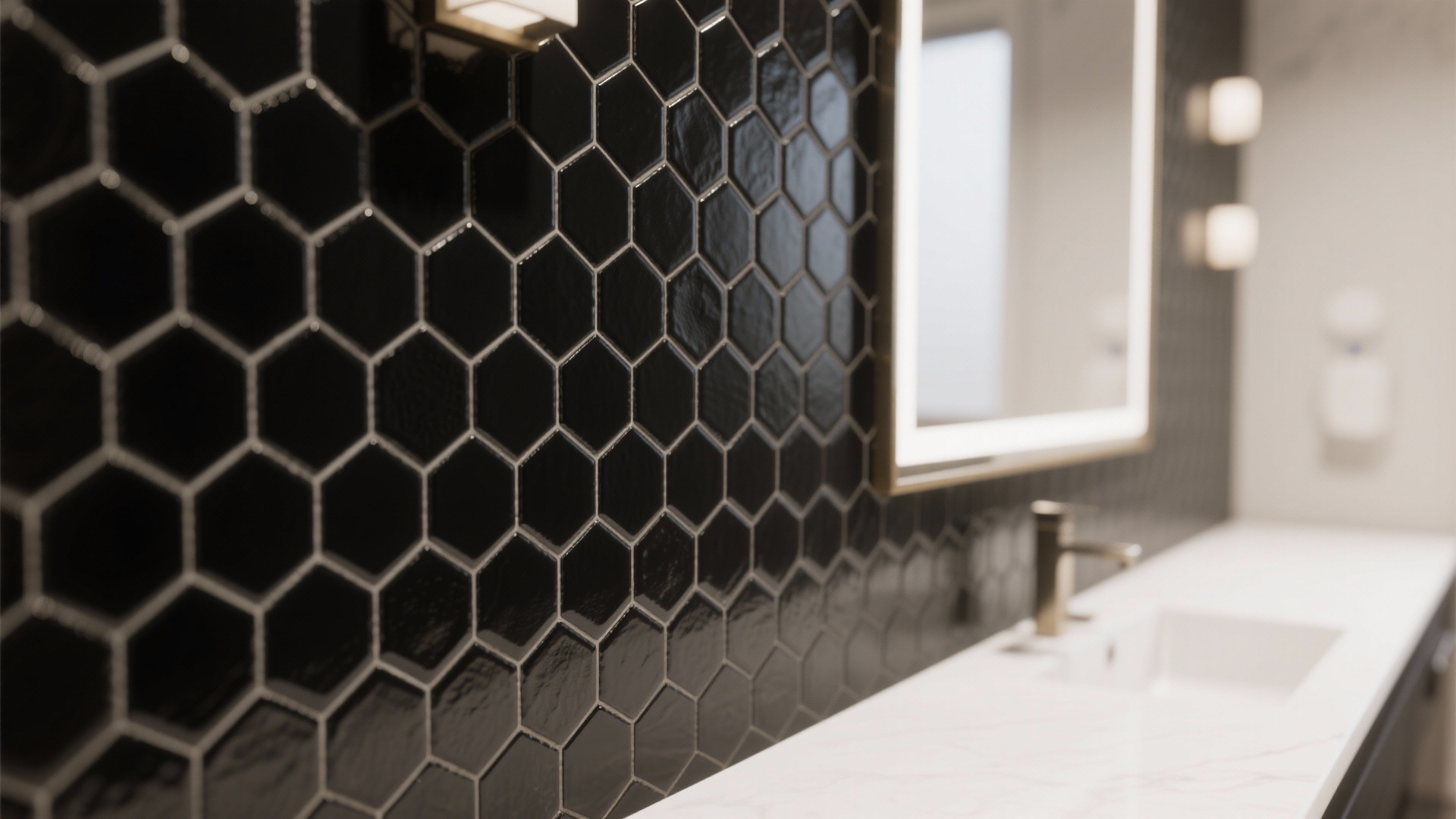 Image showcasing Black White Bathroom Tile: 5 Inspo Ideas