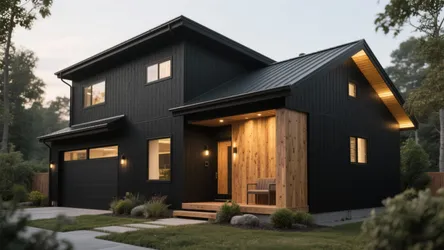 Black Painted Modern House — 5 Design Ideas