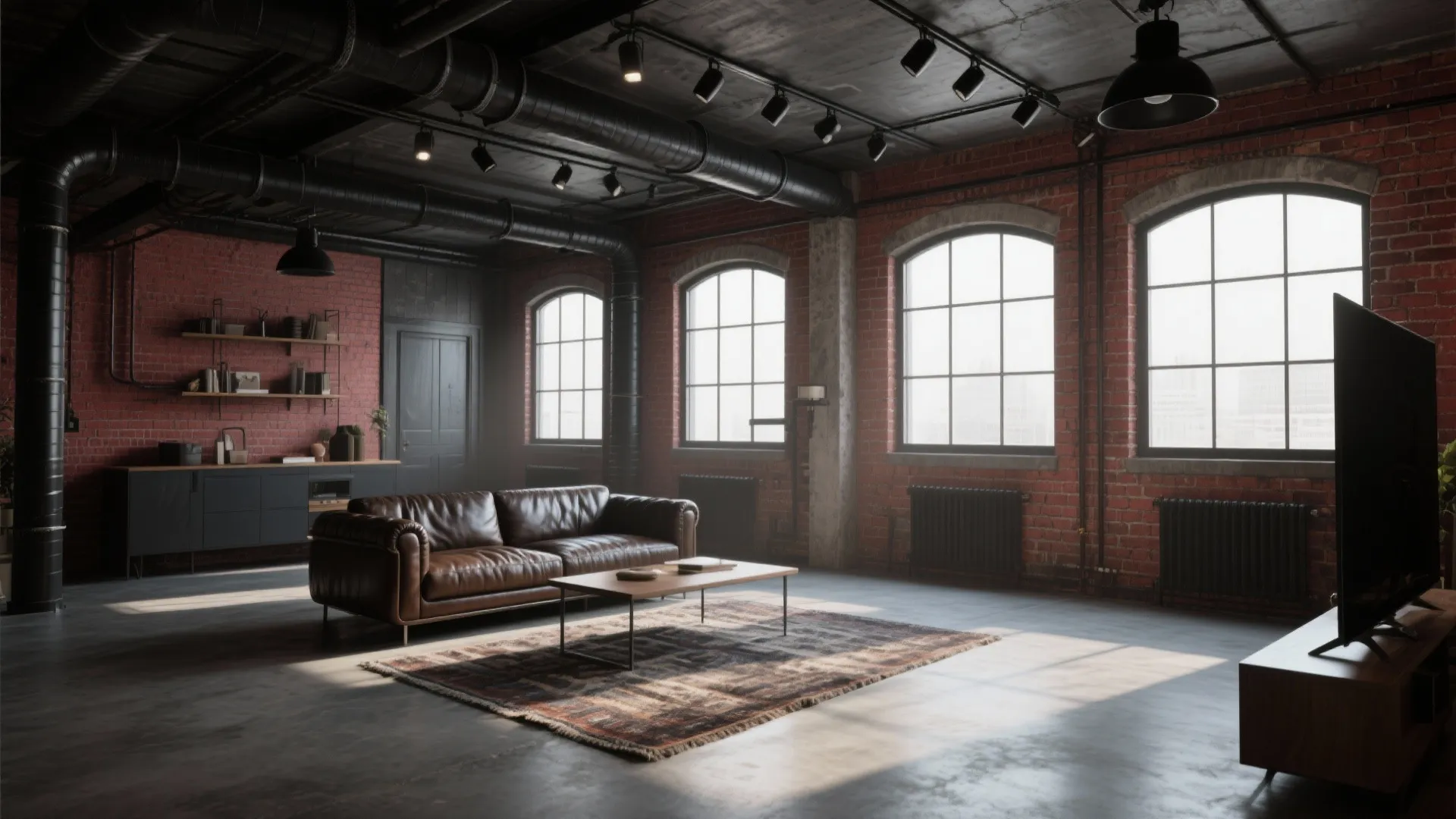 3. Black Track Fixtures for Industrial Chic