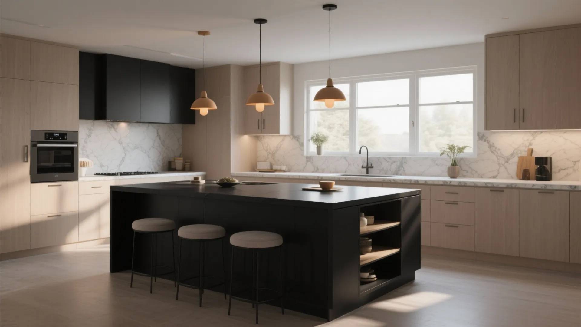 2. Black island as focal point