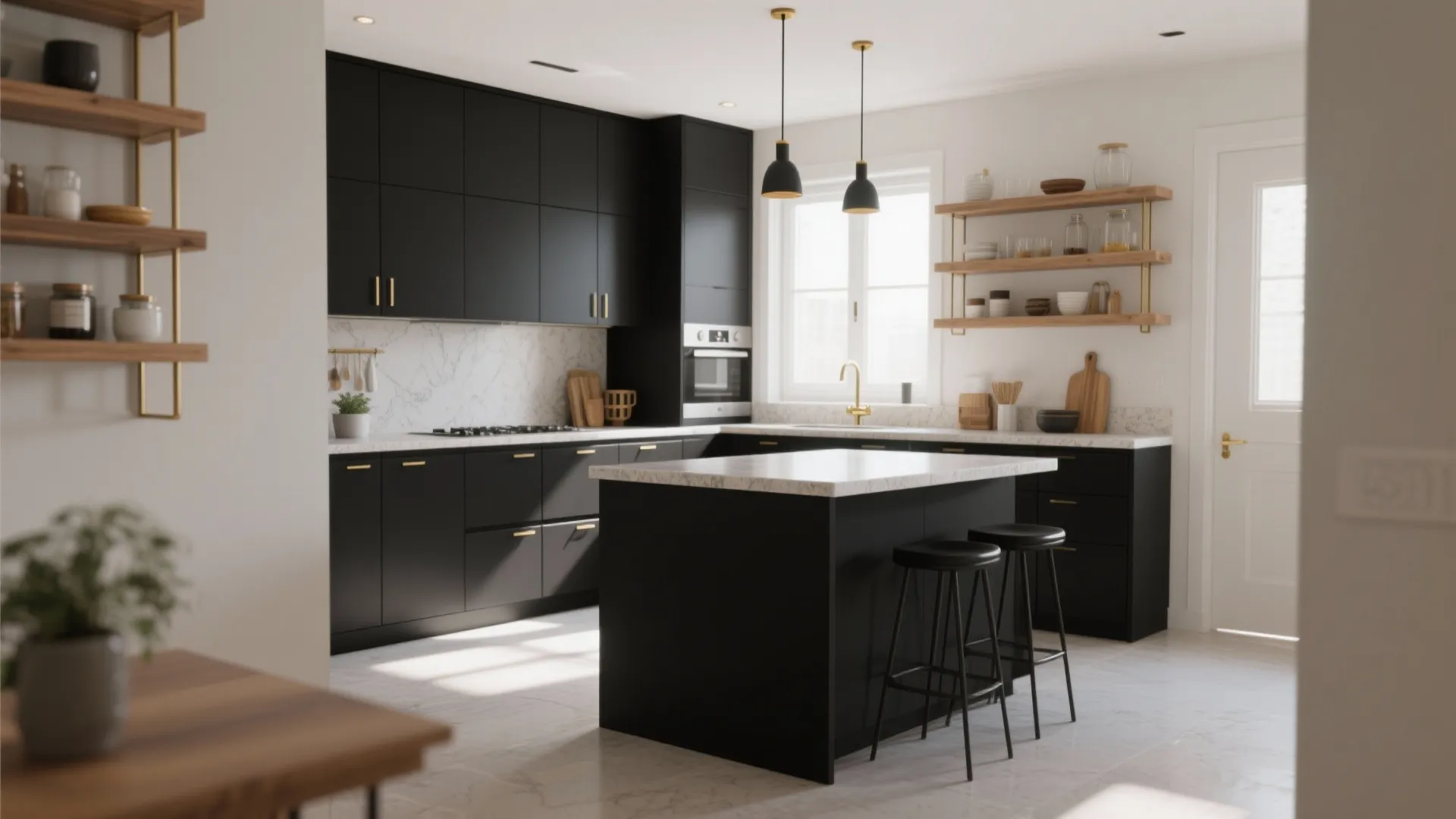 3. Use Black Strategically in Kitchens