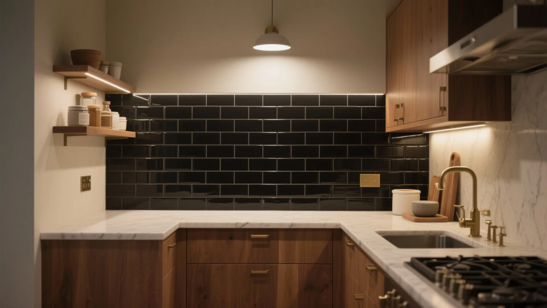 Black Kitchen Tiles Wall: Transform Small Kitchens with Bold Style: 1 Minute to Learn Modern Black Kitchen Wall Tile Secrets