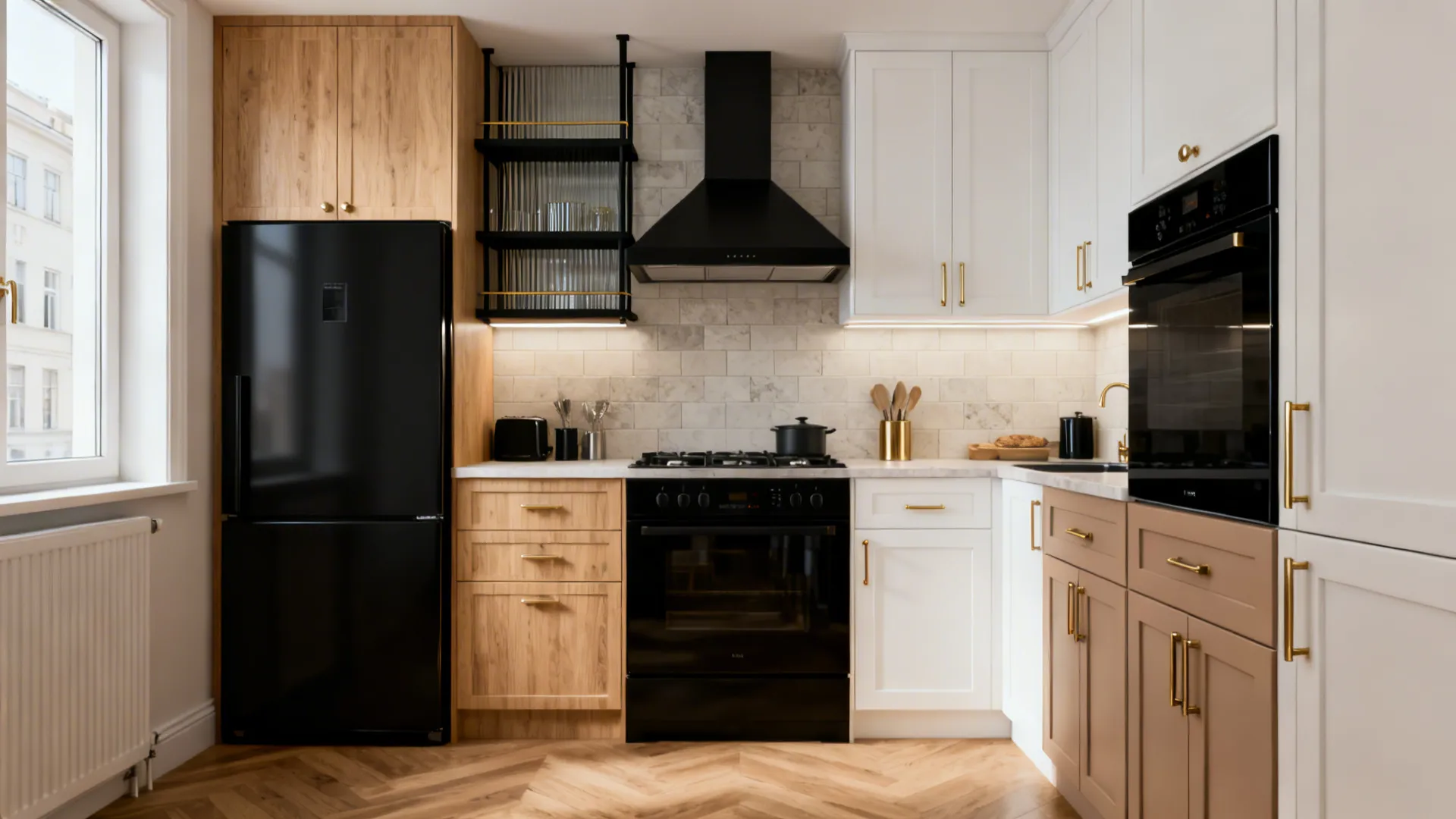 5 Kitchen Designs with Black Appliances That Truly Shine