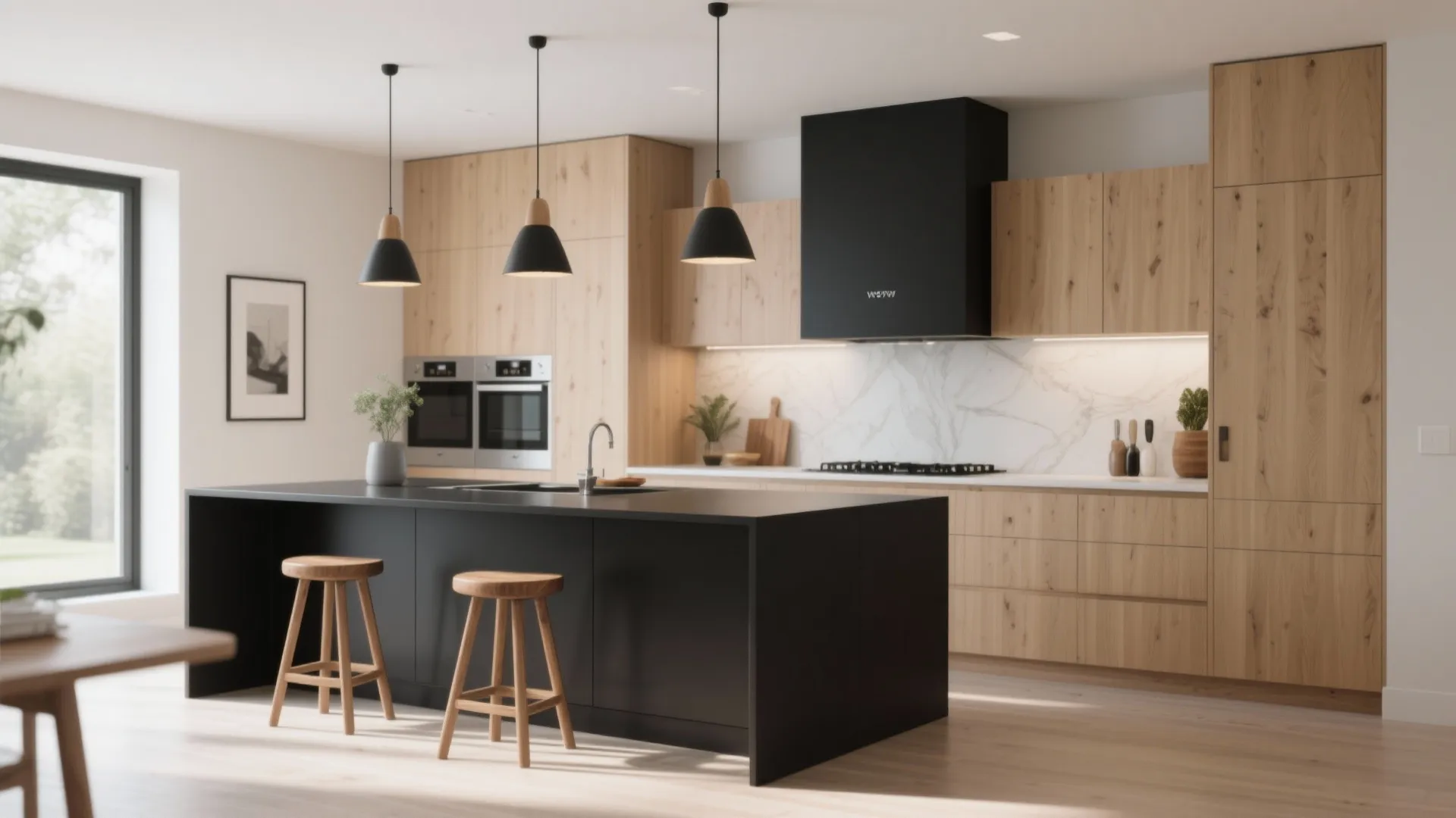 5. Black Kitchen Island