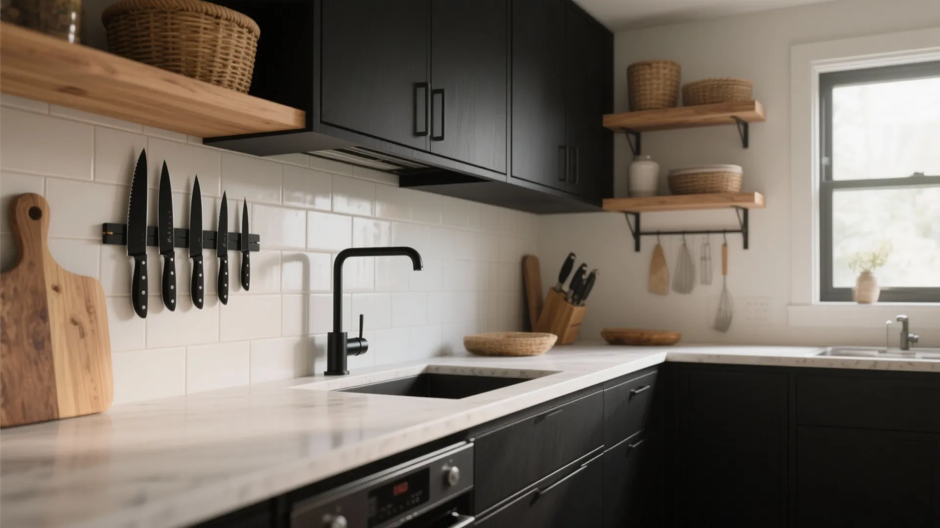5 Small-Space Ideas for Black Kitchen Knives: How I learned to love black knives in tiny kitchens — 5 practical design inspirations