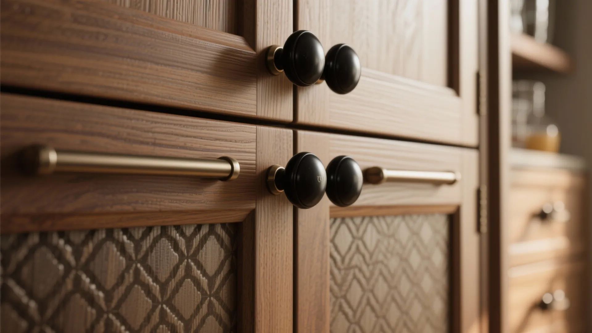 3. Black knobs for a timeless, versatile touch