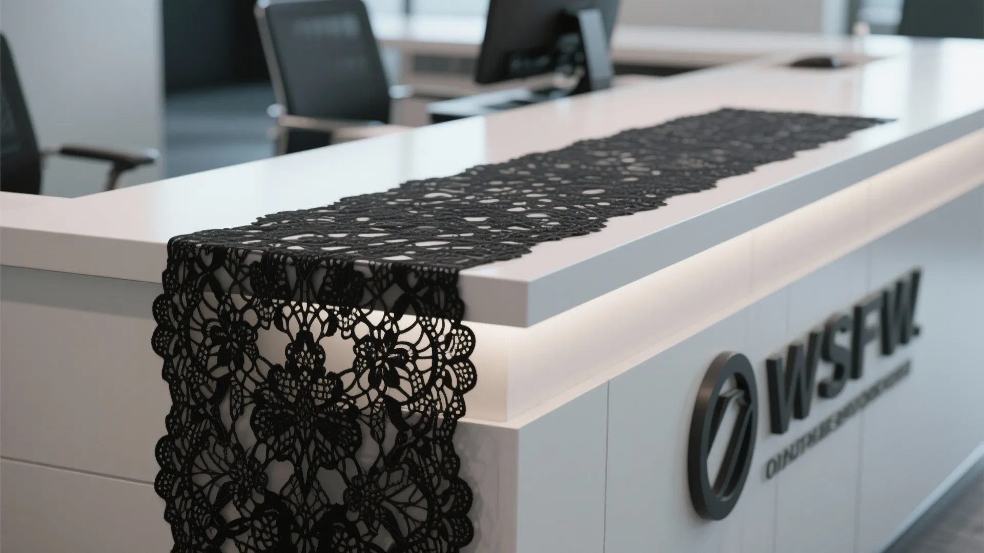 5. Black Lace Table Runners