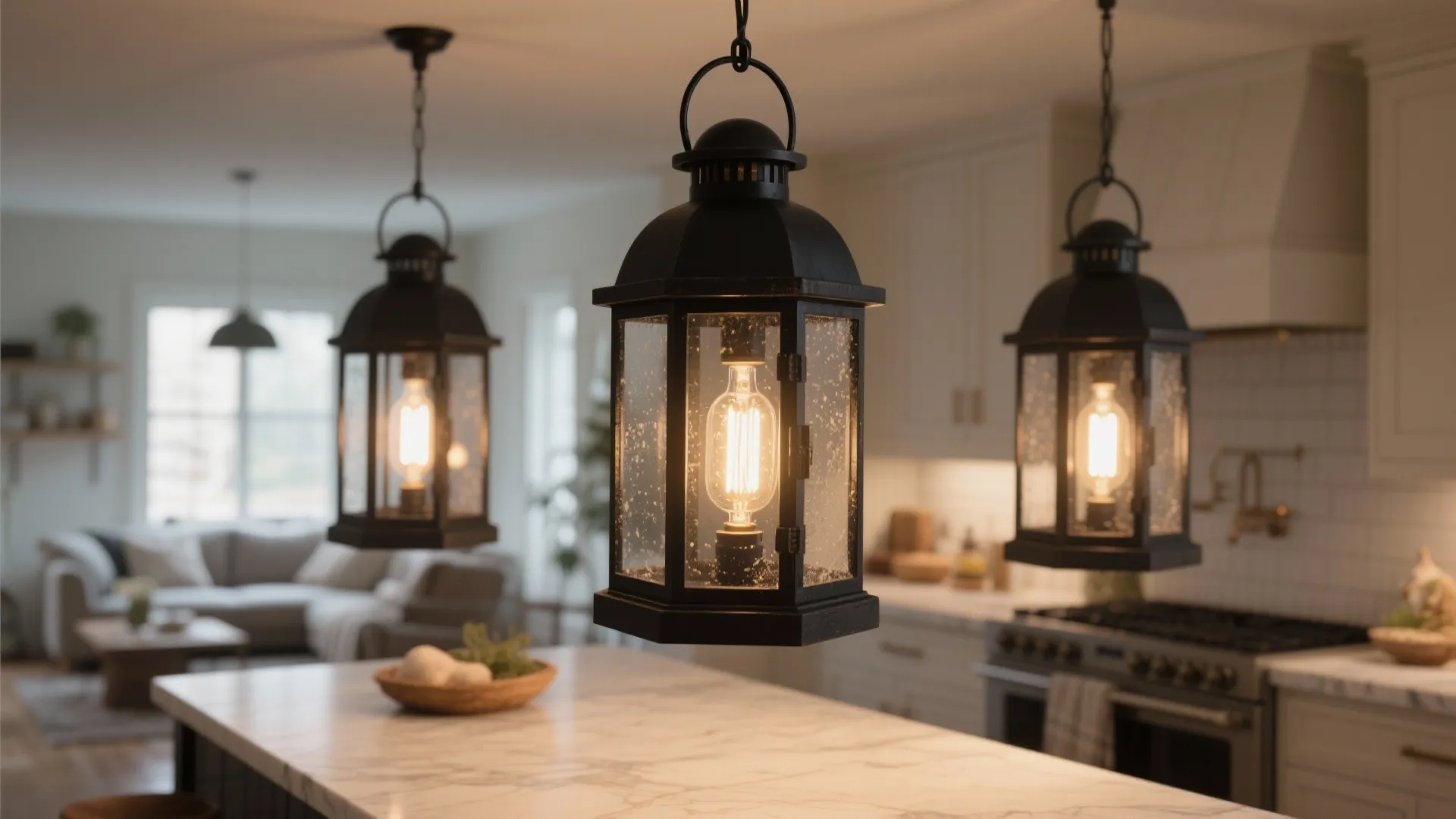 5. Statement Black Lanterns for Farmhouse Charm