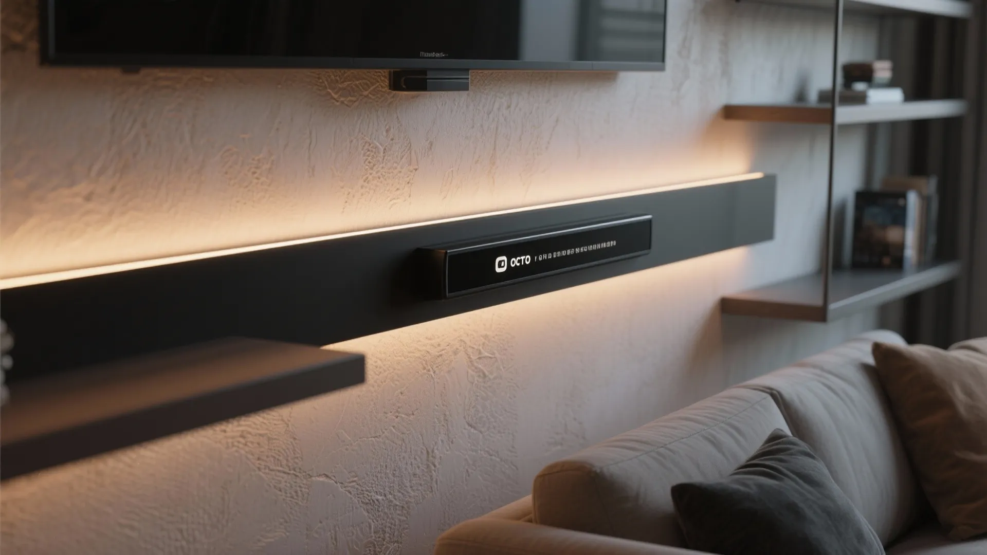 5. Black LED Strip Lighting for Subtle Accents