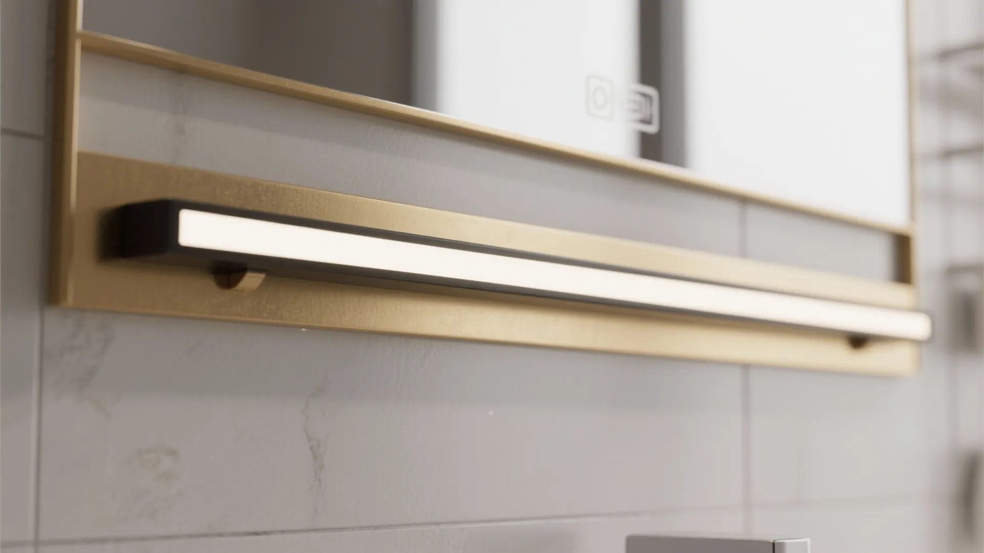 3. Black Linear LED with Gold Backplate