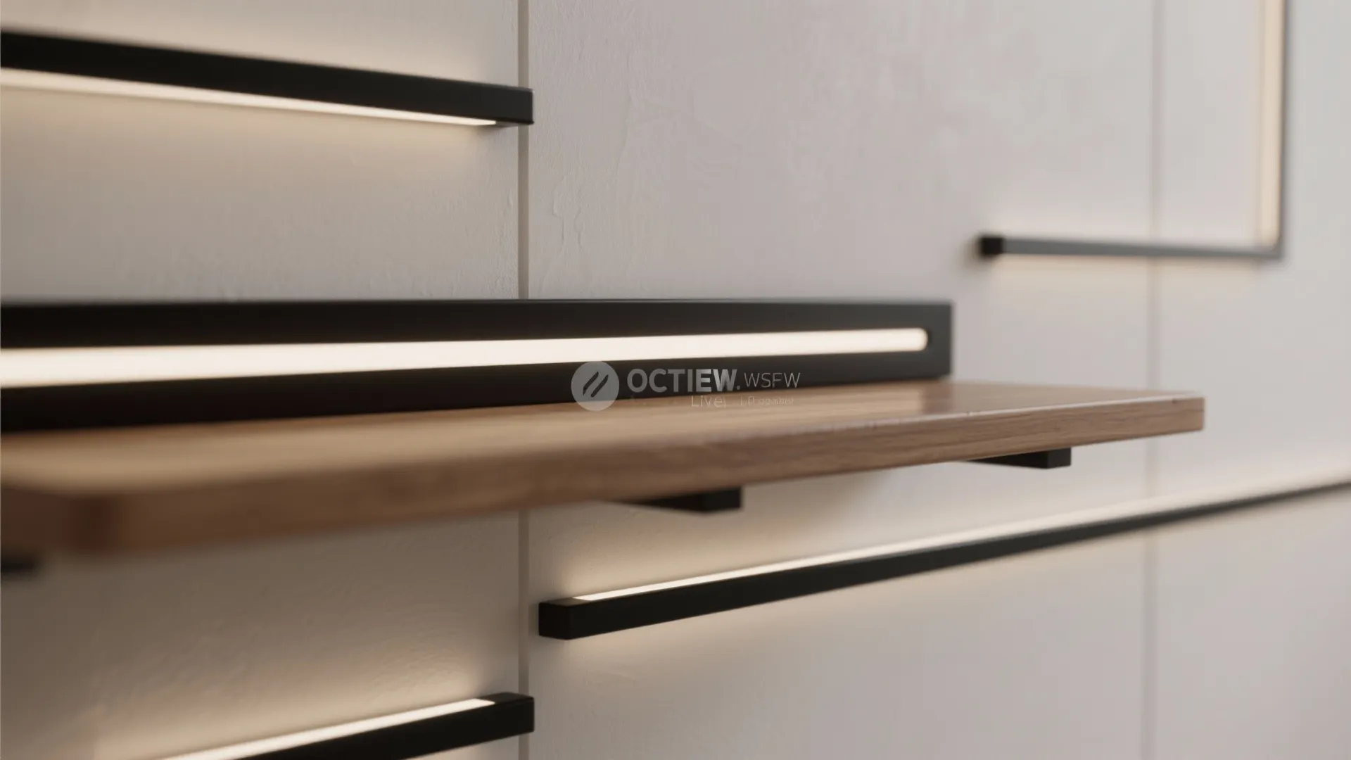 5. Black Linear LED for Sleek Accent and Mood