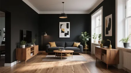 10 Black Living Room Wall Ideas