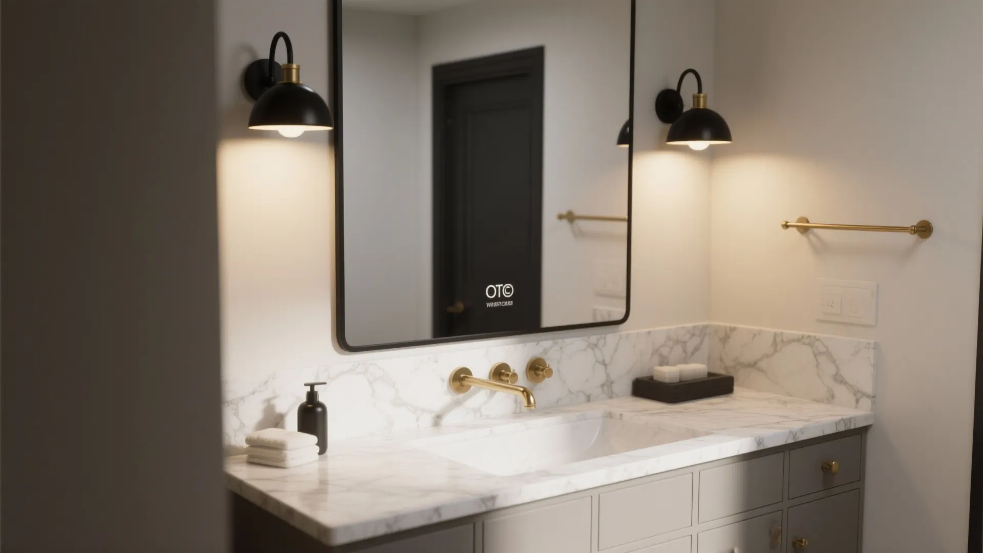 2. Embrace Contrast with White Marble