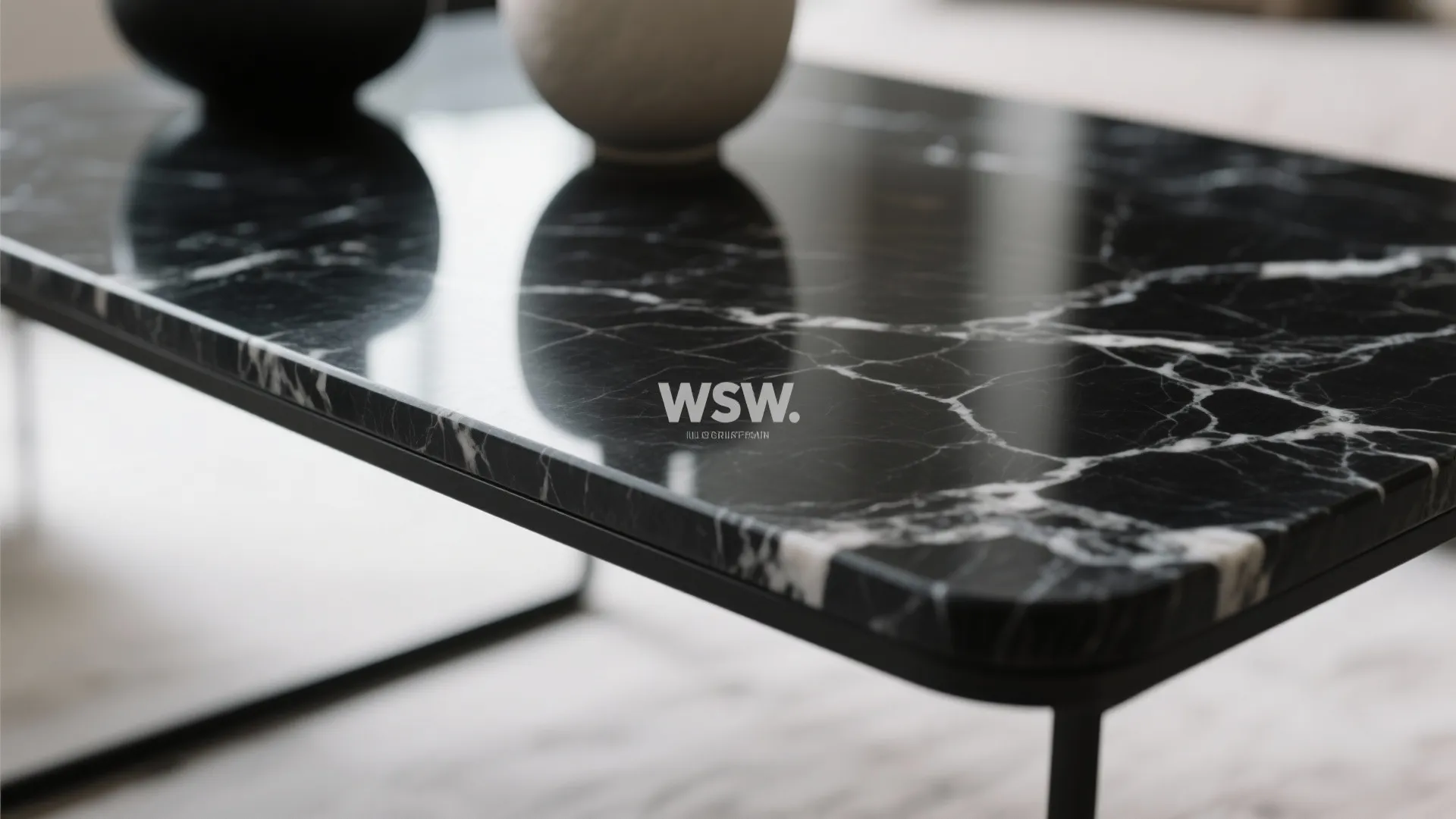9. Black Marble Coffee Table