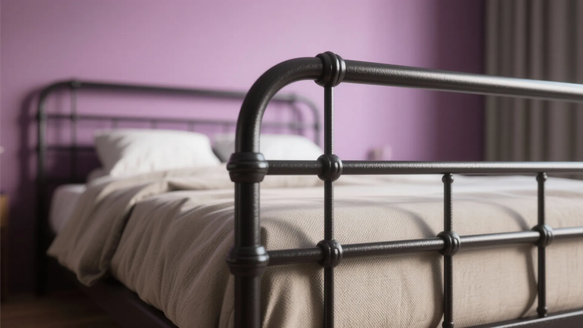 Mauve Pink + Greige + Black Metal