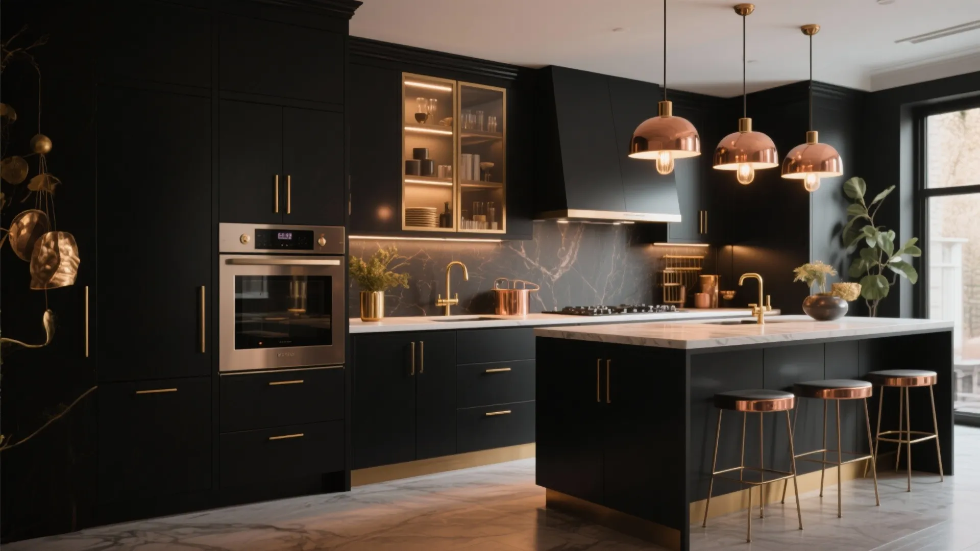 10. Black Mixed with Metallic Accents