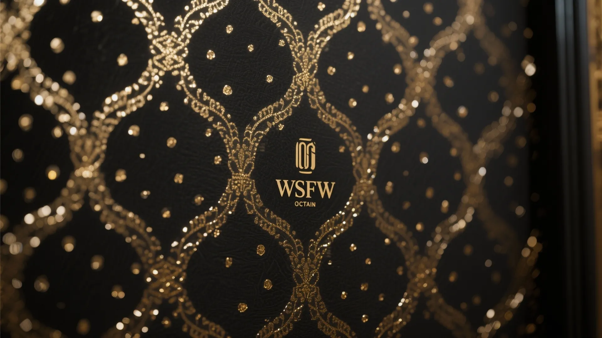 3. Black with metallic pattern for glamour