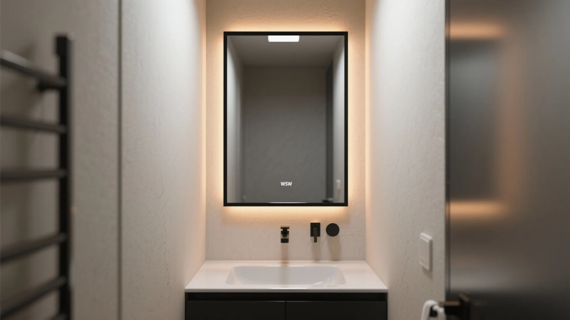 3. Matte Black Mirror Frames