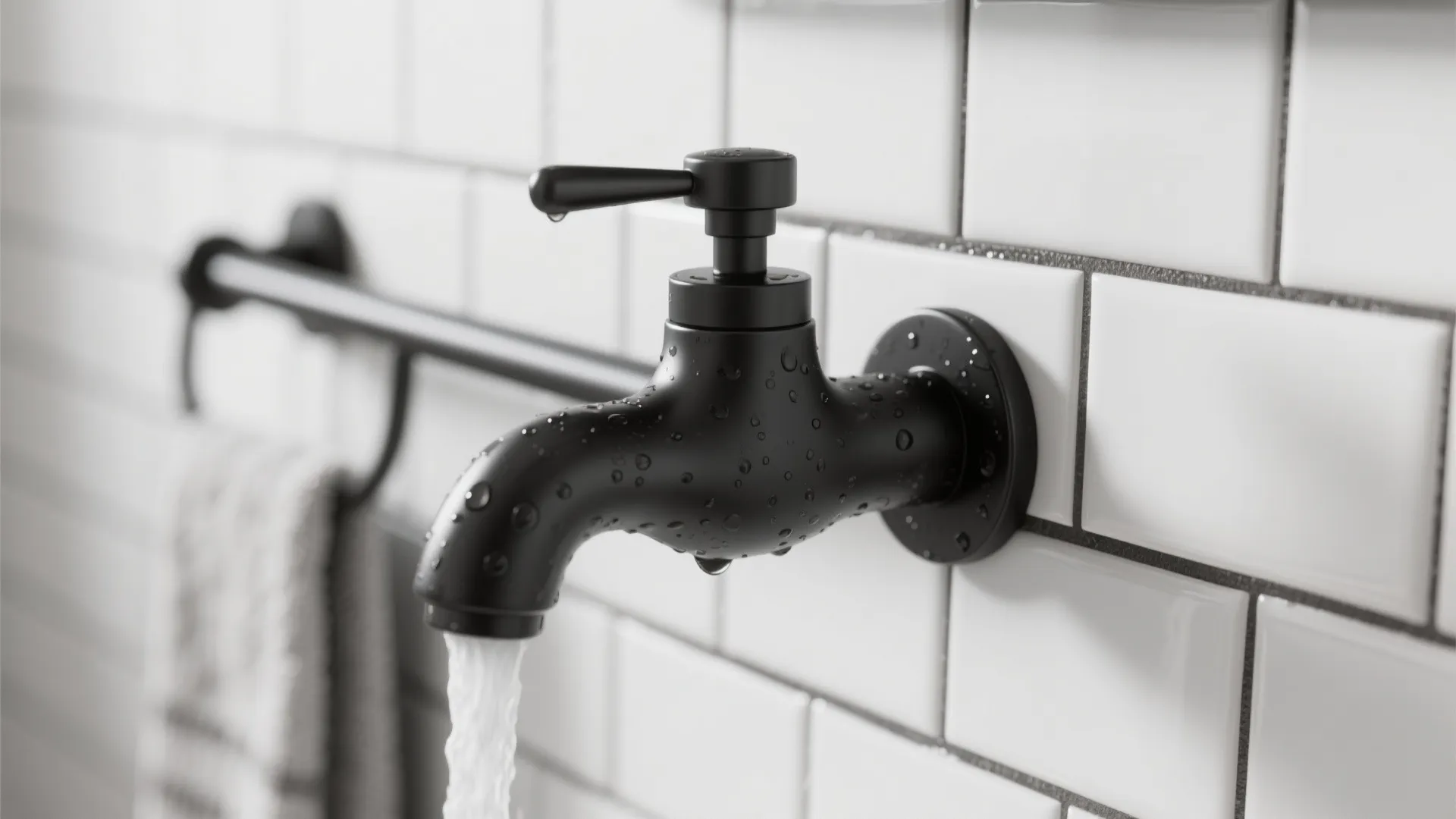 1. Contrasting with white tiles