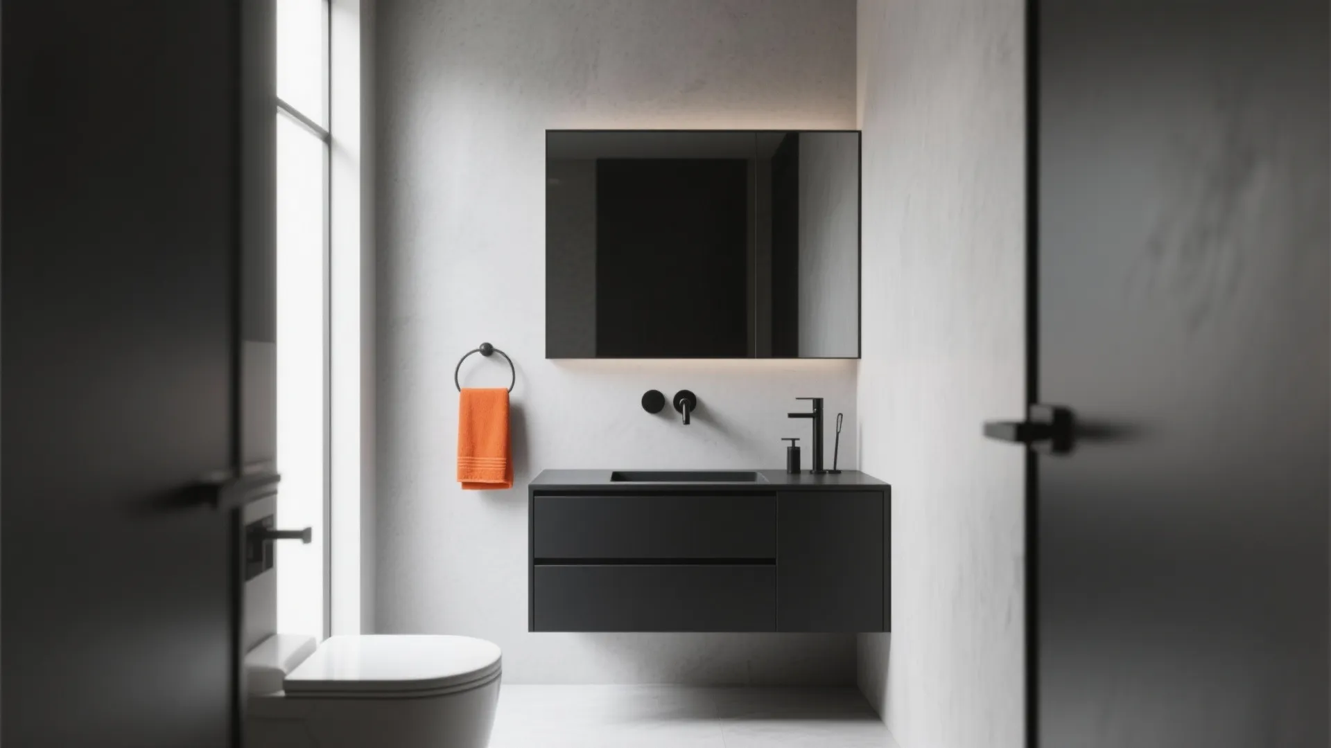 5. Minimal Black-and-Orange Modern