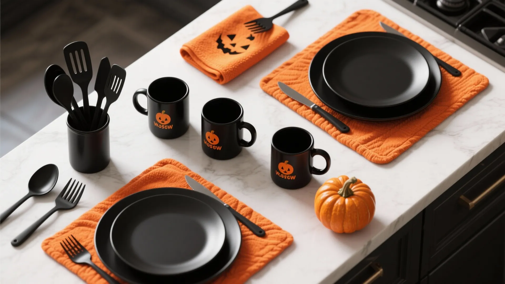 2. Black & Orange Accents