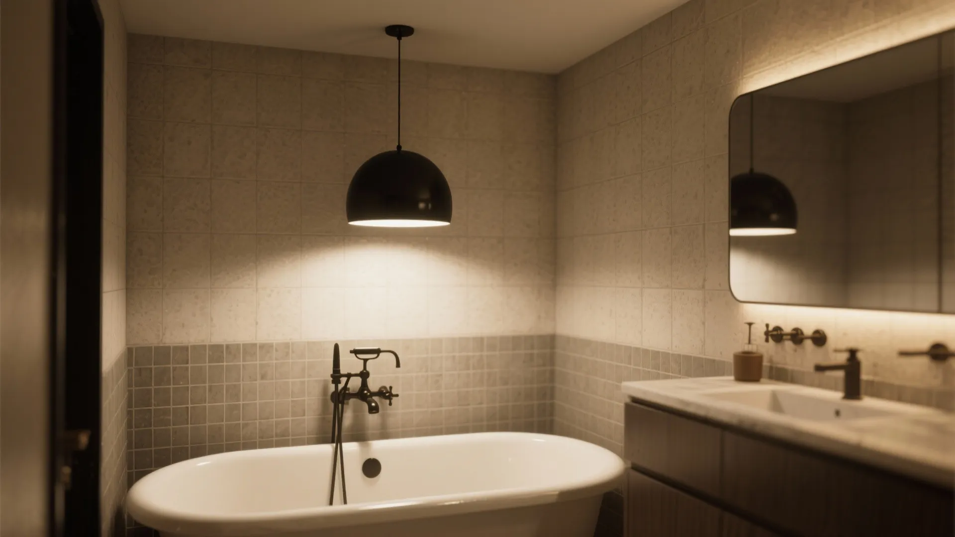 4. Statement black pendant for a touch of drama