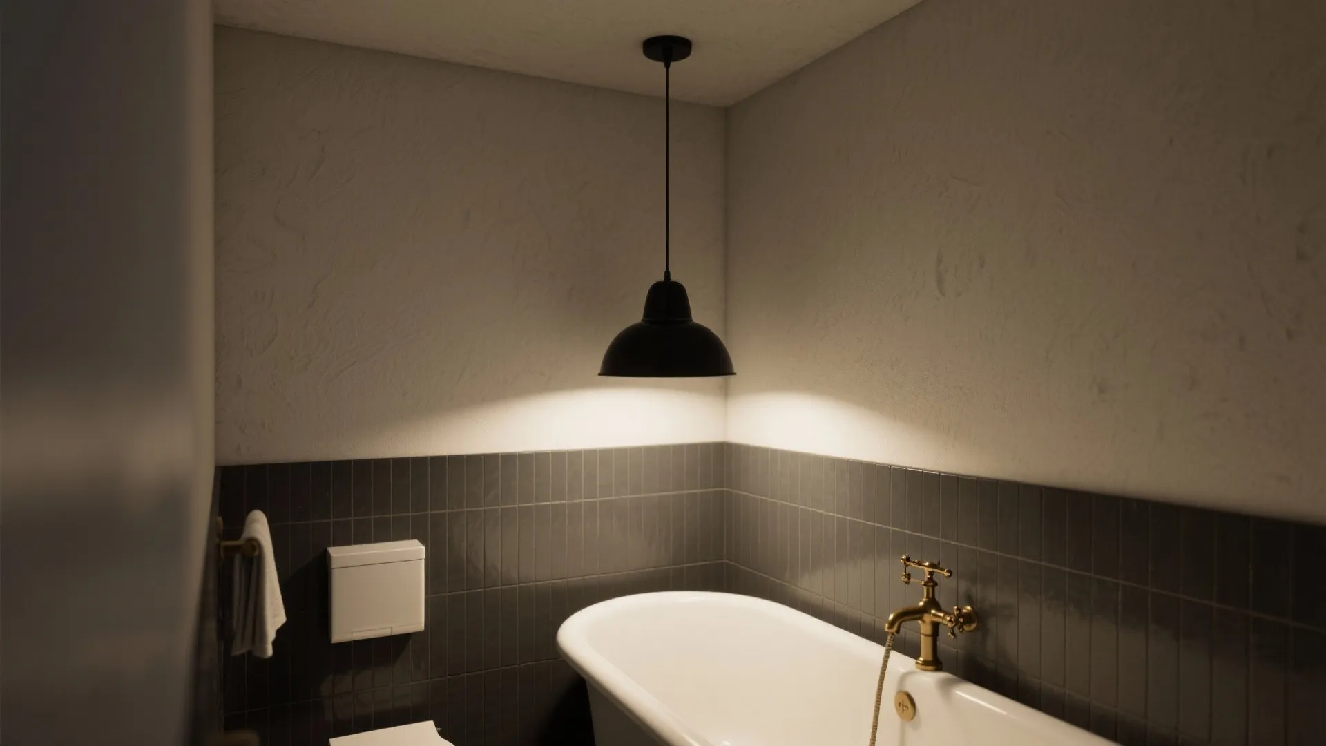 3. Statement black pendant for vertical drama