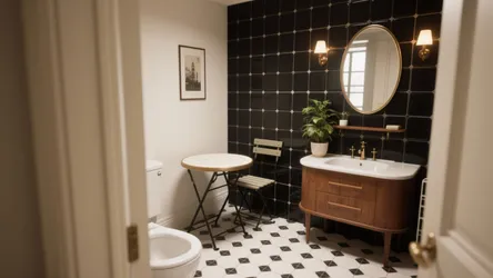 5 Black Penny Tile Bathroom Floor Ideas