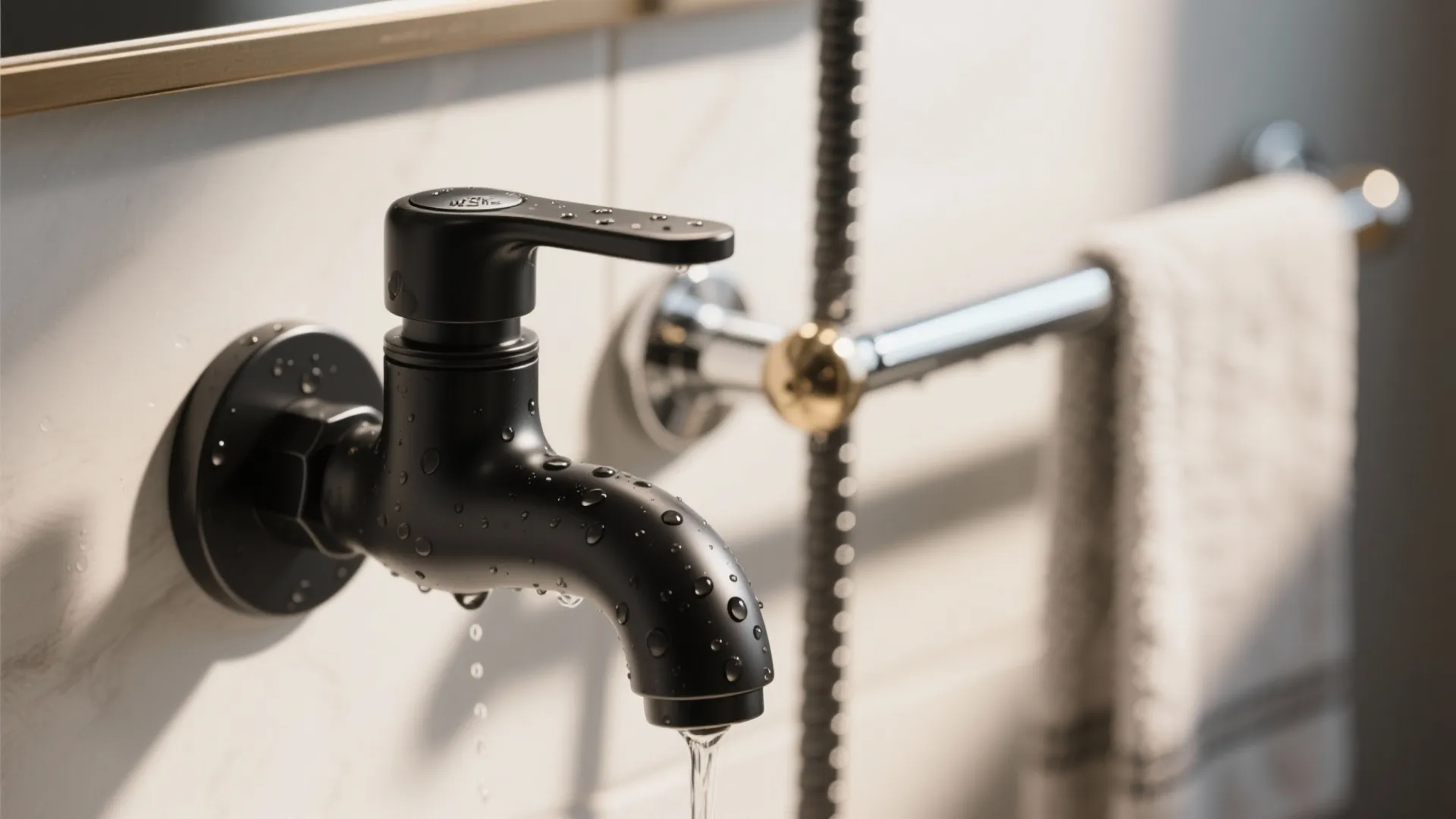 Black Fixtures with Polished Silver Hardware