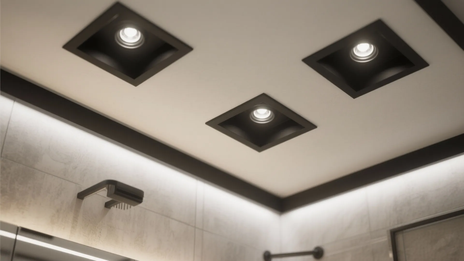 4. Recessed Matte Black Downlight Trim