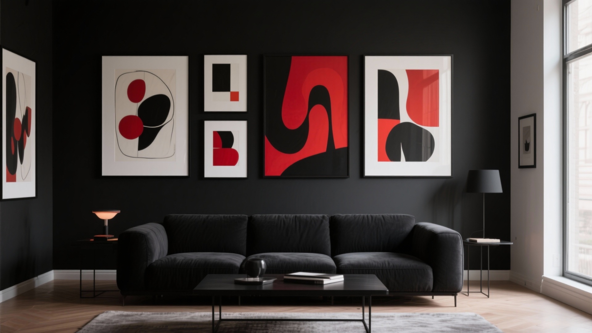 10 Black and Red Living Room Ideas