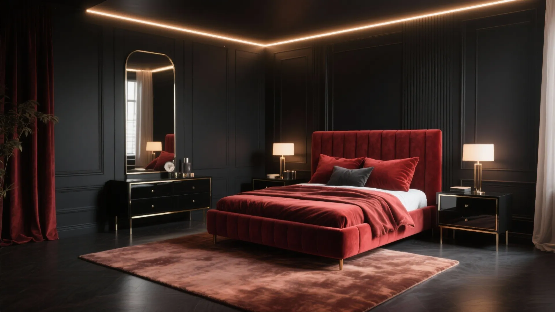 Bold Black & Red Bedroom Ideas: 5 striking black and red bedroom design inspirations from a pro designer