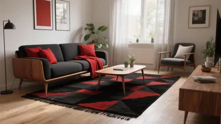 5 Bold Black & Red Rug Ideas