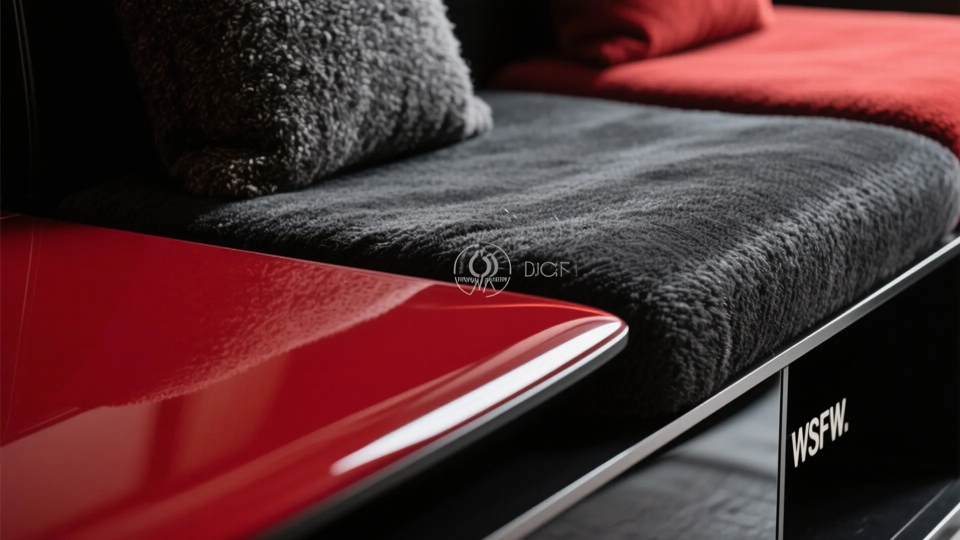 Layered Textures in Black and Red