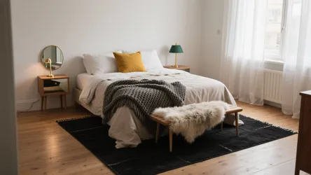5 Bold Ideas for a Bedroom with a Black Rug