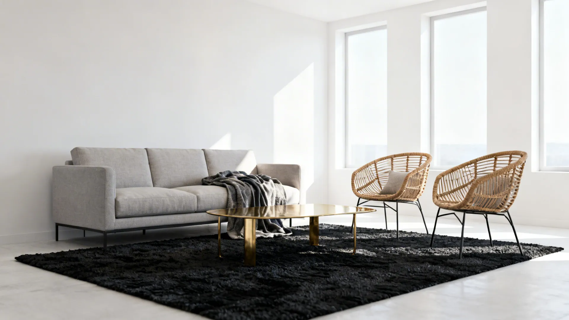 Black Area Rugs: 5 Living Room Ideas