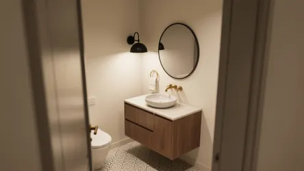 5 Bold Ideas for a Small Black Bathroom Sconce
